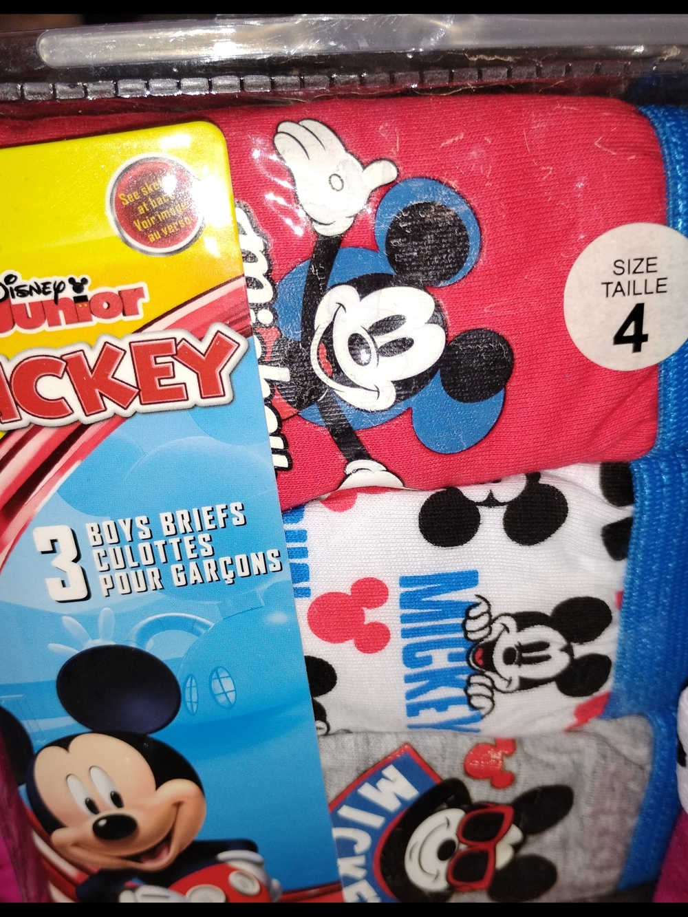 Toddlers' Disney Mickey Boys Briefs - Three Pack